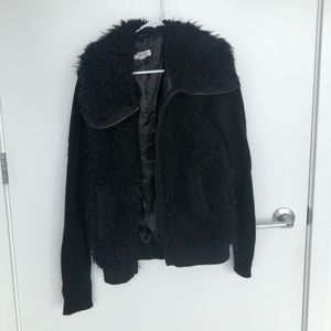 Barney’s New York thick furry outerwear (knit)